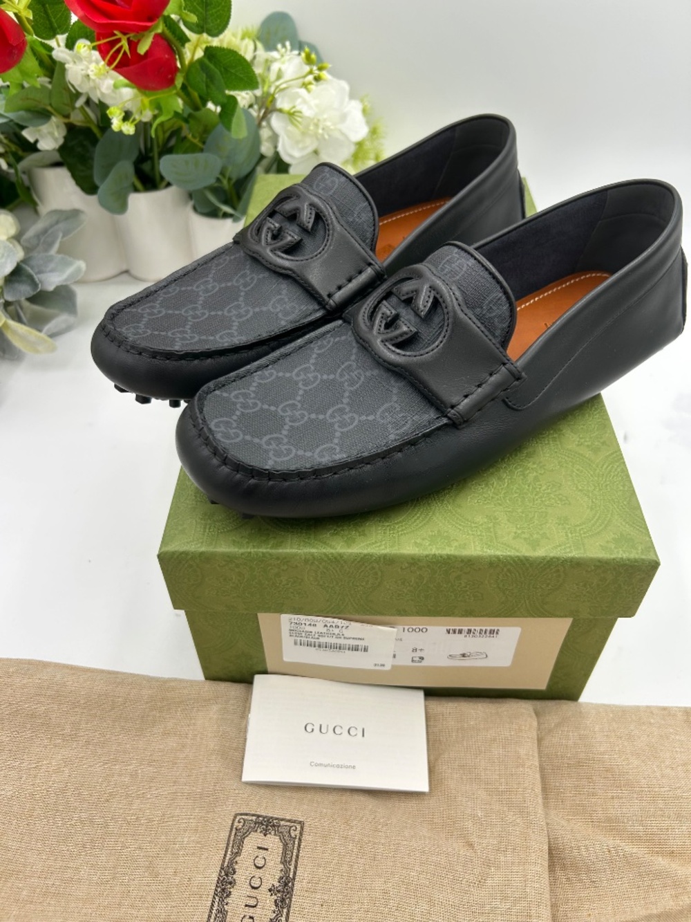 ****************Men’s Gucci interlocking G Driver loafers. Size 8.5.(fits 9 US) - Picture 6 of 8